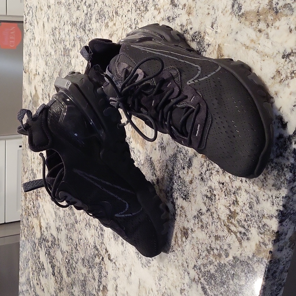 Men's Nike React Vision Triple Black Shoes